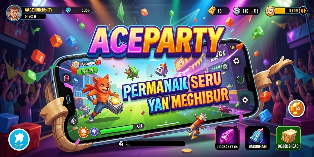 Tampilan gameplay seru dan penuh warna dari ACEPARTY.
