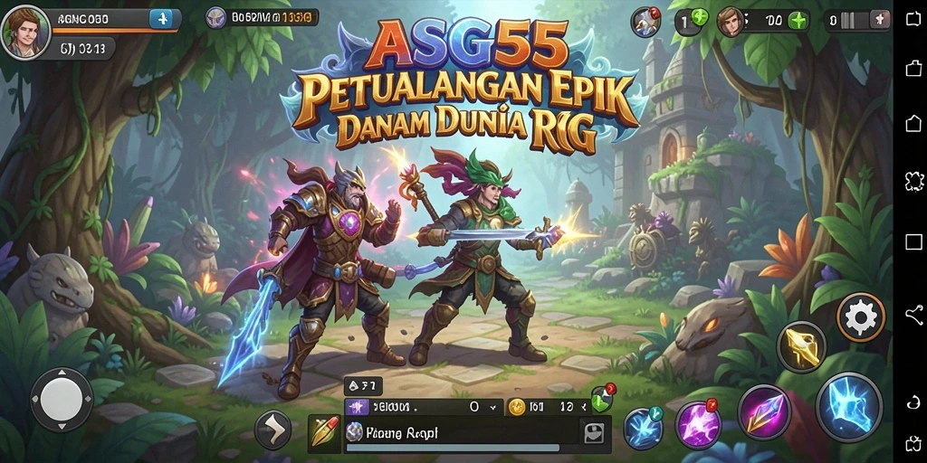 Screenshot utama ASG55 menampilkan gameplay yang mendebarkan dalam dunia RPG.