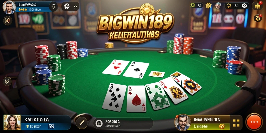 Tampilan menarik dari gameplay Poker di BIGWIN189.