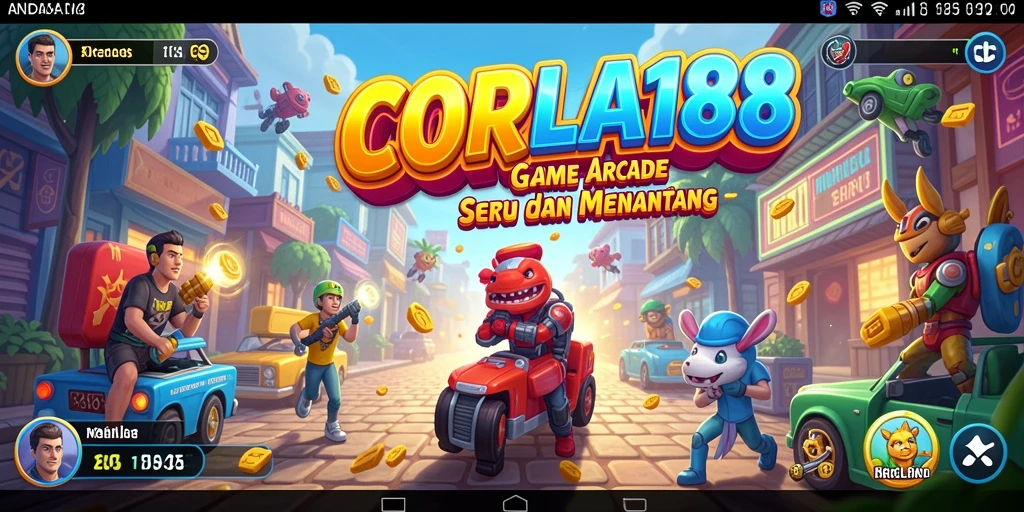 Tampilan gameplay seru dari CORLA188 dengan aksi Arcade yang mendebarkan.