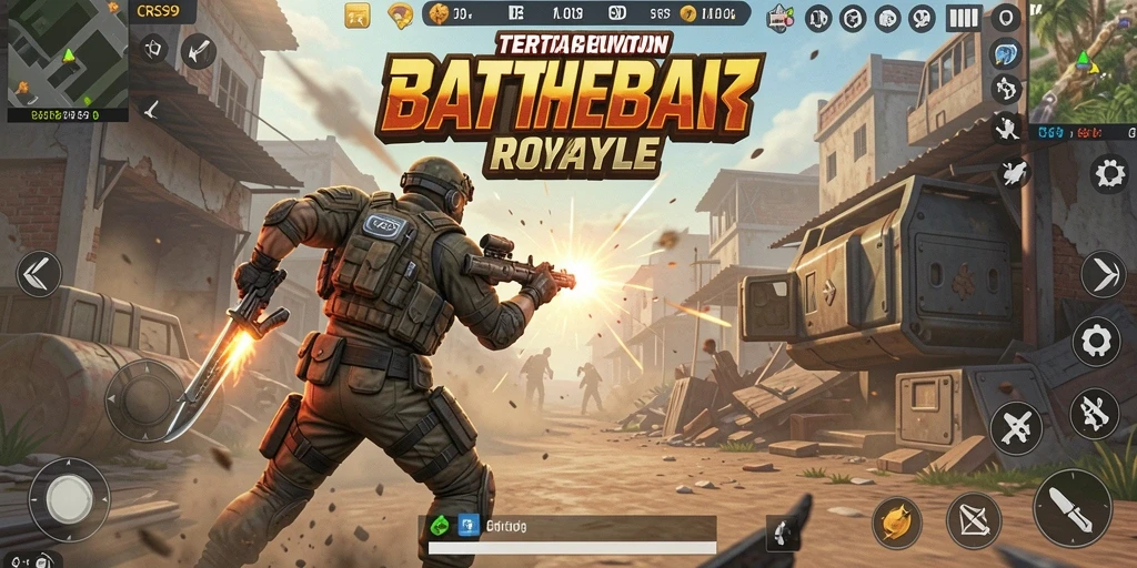 Tangkapan layar CRS99 menunjukkan aksi seru dalam gameplay Battle Royale.