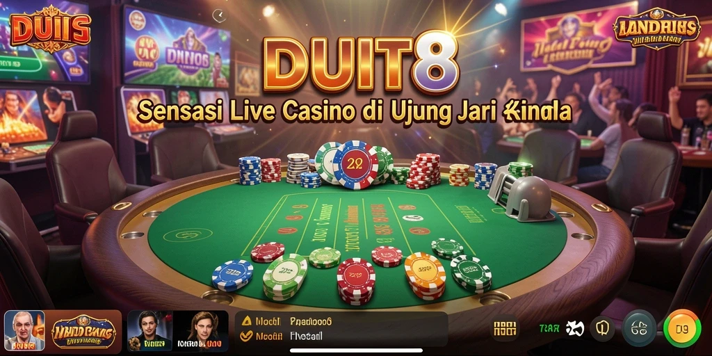 Tampilan gameplay Live Casino yang mendebarkan dan interaktif.