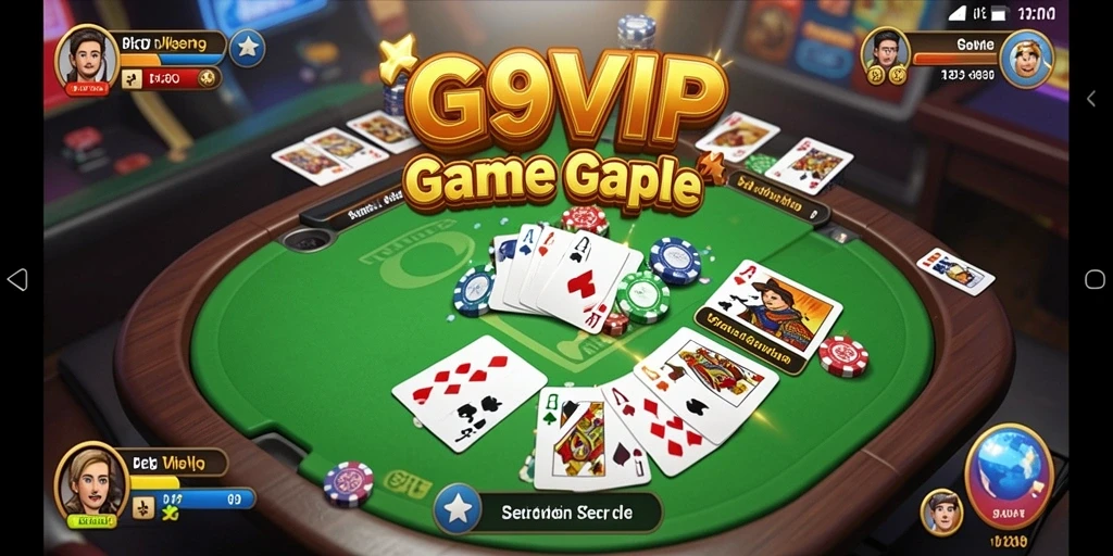 Tampilan gameplay Gaple yang seru dan interaktif di G9VIP.