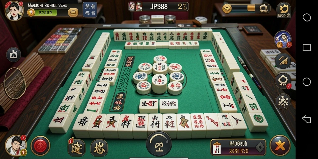 Tampilan gameplay menarik dari JPS88 dengan elemen Mahjong yang khas.