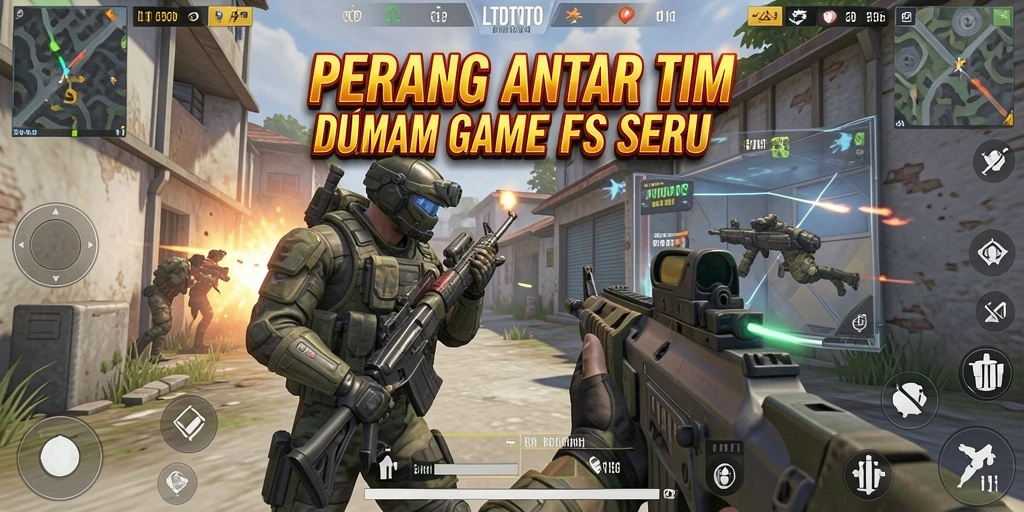 Tampilan seru gameplay LTDTOTO dalam pertempuran FPS yang mendebarkan.
