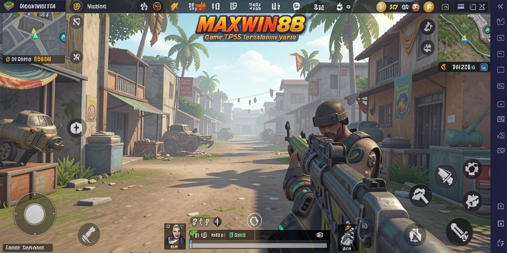 Tangkapan layar menunjukkan aksi seru dalam gameplay TPS MAXWIN88.