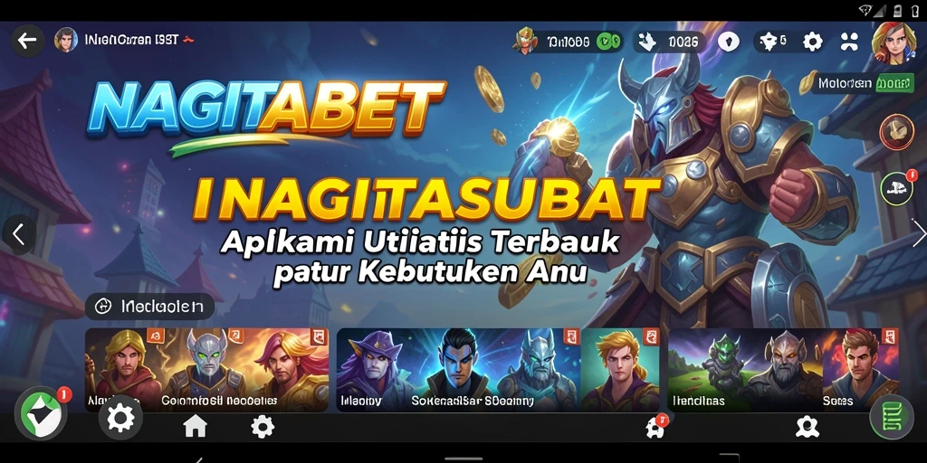 Tampilan utama NAGITABET dengan antarmuka yang sistematis dan menarik.