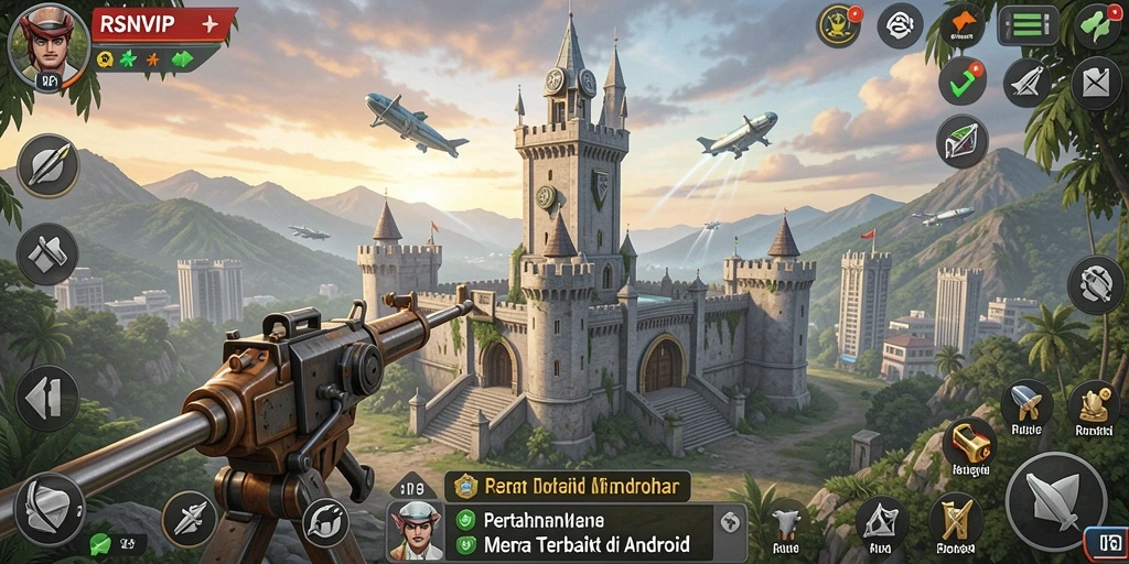 Tampilan gameplay RSNVIP yang menarik dan strategis dalam Tower Defense.
