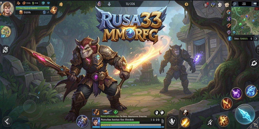 Tangkapan layar RUSA33 menampilkan aksi seru di dunia MMORPG yang penuh petualangan.