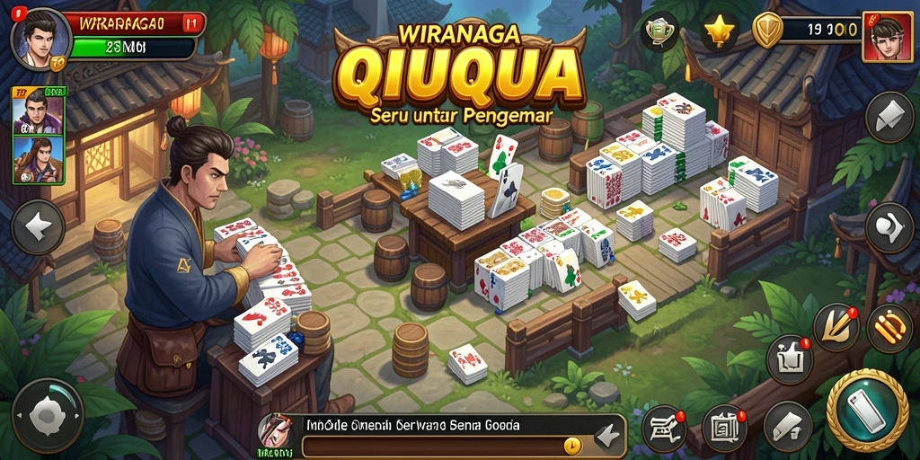 Tampilan gameplay QiuQiu yang menegangkan dan menarik.