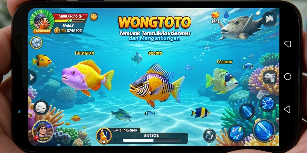 Screenshot gameplay WONGTOTO menampilkan aksi menembak ikan yang seru.